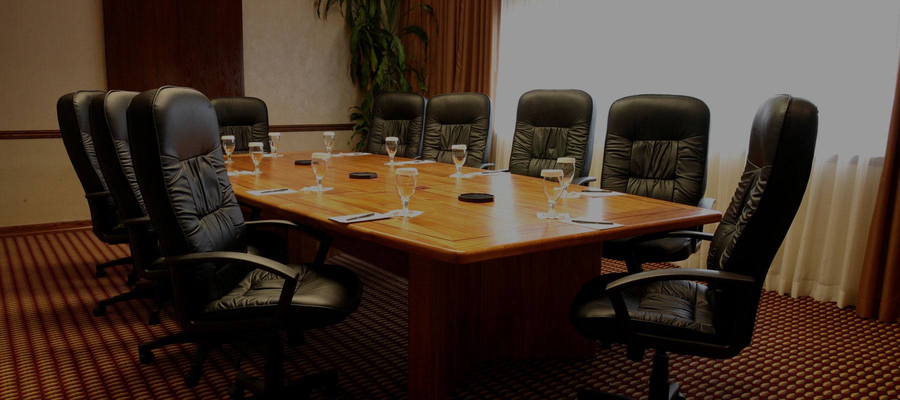 Custom solid wood conference room table built by Specialty Woods LLC