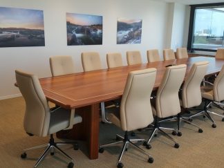 18 Solid Sapele wood conference table