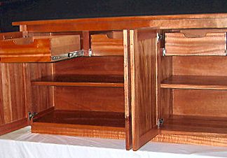 Custom Built Mahogany Conference Room Credenza