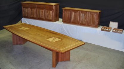 African mahogany Conference table and Credenzas suite