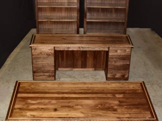 Black Walnut Executive Desk Suite