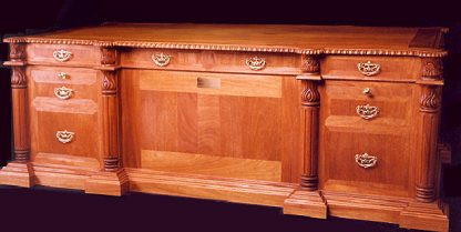 Solid Mahogany Executive hand carved Judges Desk