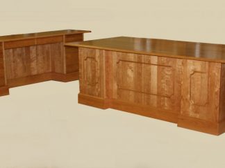 Cherry Executive Desk and Credenza