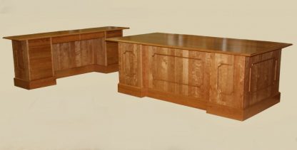 Cherry Executive Desk and Credenza