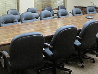 Diani Building Corporation conference table – custom walnut conference room table