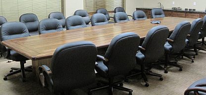 Diani Building Corporation conference table – custom walnut conference room table