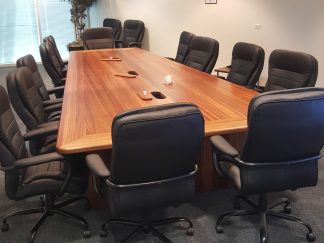 Specialty Woods Sapele wood conference table, Texas Conference Tables