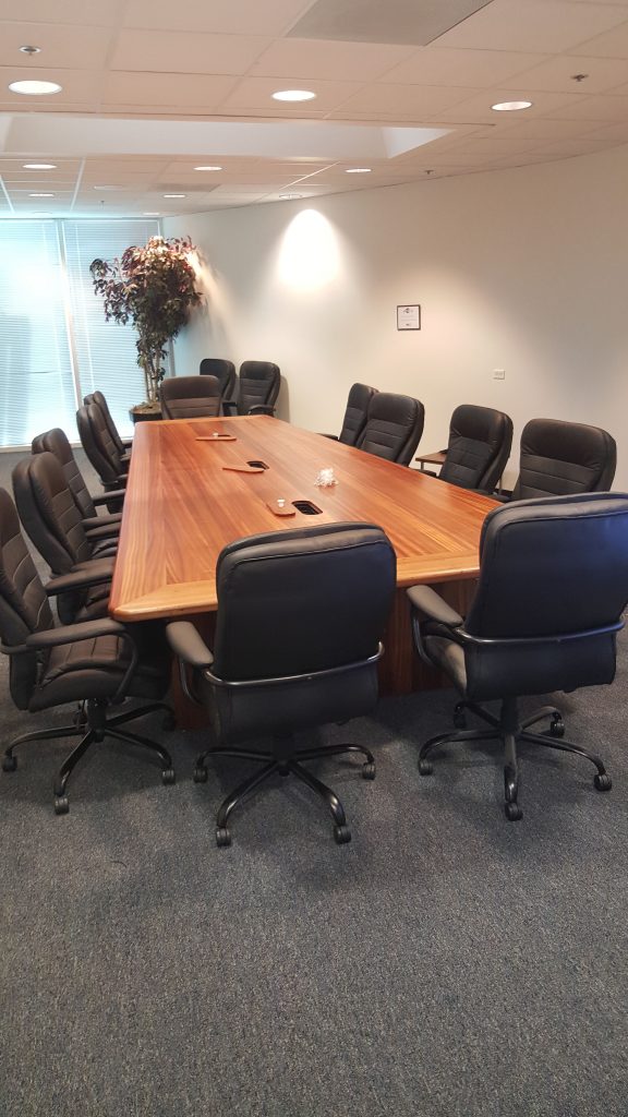 Specialty Woods Sapele wood conference table