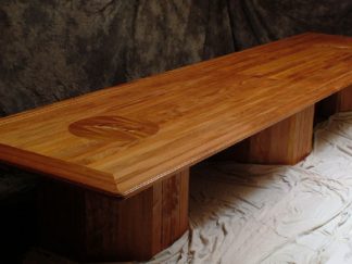 Large solid mahogany conference table