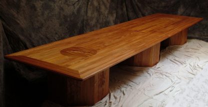 Large solid mahogany conference table