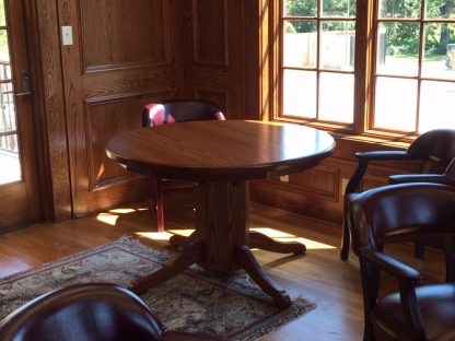 Small Litigation Conference Table - Red oak round conference table 1