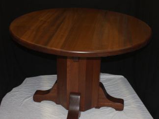 Sapele wood round conference table