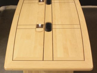 Maple conference table with walnut inlay