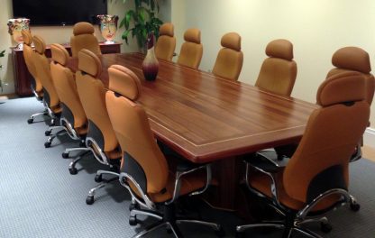 Twin Focus Conference Table and Matching Credenzas