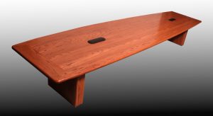 City Hall solid red oak conference table