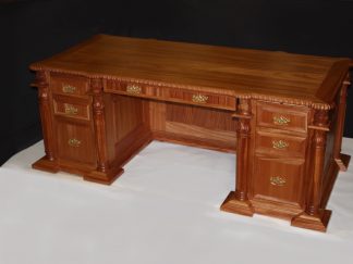 African mahogany hand carved Executive Judges Desk # 2