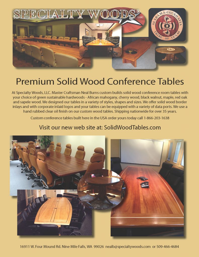 Specialty Woods Flyer Custom Conference Tables