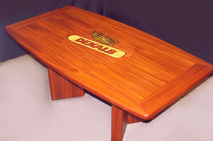 Solid mahogany wood DEKALD conference table made by Specialty Woods