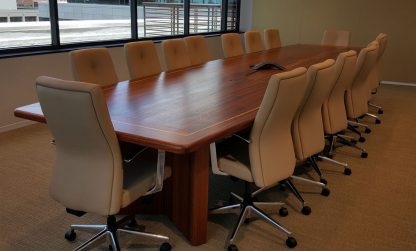 18 feet long Solid Sapele wood conference table by Specialty Woods 2