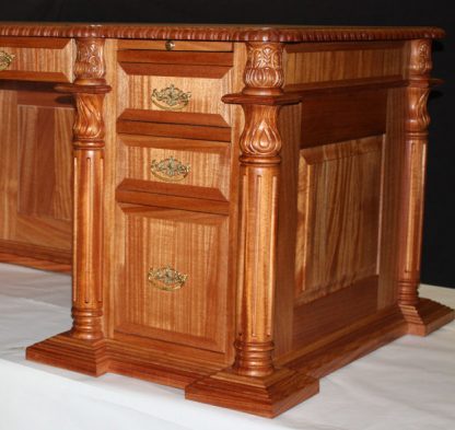 2 Mahogany Hand Carved Judges Desk Handcrafted by Specialty Woods LLC