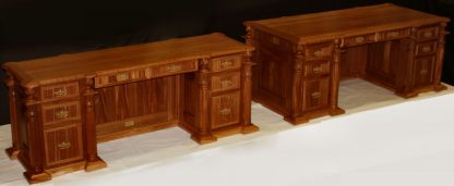 Hampton Hand Carved Desk and Credenza custom built by Specialty Woods