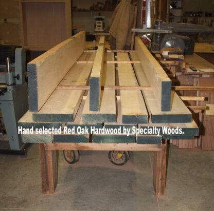 Hand selected Red Oak Hardwood boards for Specialty Woods Tables